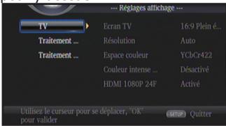 TOSHIBA BDX 4400 - Réglages affichage - 1