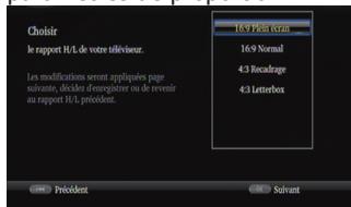 TOSHIBA BDX 4400 - Appuyez sur OK pour appeler les paramètres de proportion. - 1