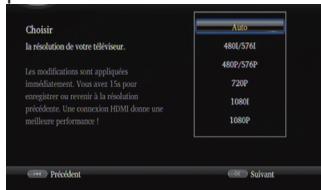 TOSHIBA BDX 4400 - Appuyez sur OK pour appeler les paramètres de résolution. - 1