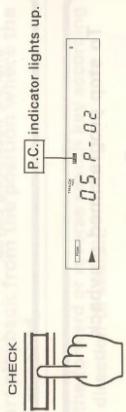 CHECK P.C. indicator lights up. 05 P - 02