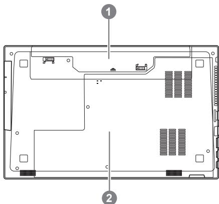 GIGABYTE P15F - Vue de dessous - 1