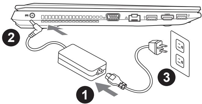 GIGABYTE P15F - Afin d'installer la batterie, veillez à suivre les étapes indiquées ci-dessous: - 1