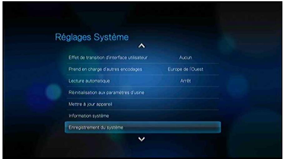 WD TV - Enregistrement du système - 1