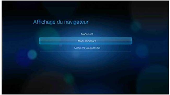 WD TV - Affichage du navigateur - 1