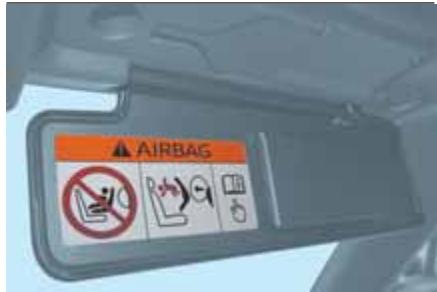 FIAT 124 SPIDER - Airbag frontal passager et systèmes de retenue pour enfants - 1