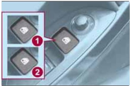 FIAT 124 SPIDER - Commutateur de verrouillage de VITRE électrique - 1