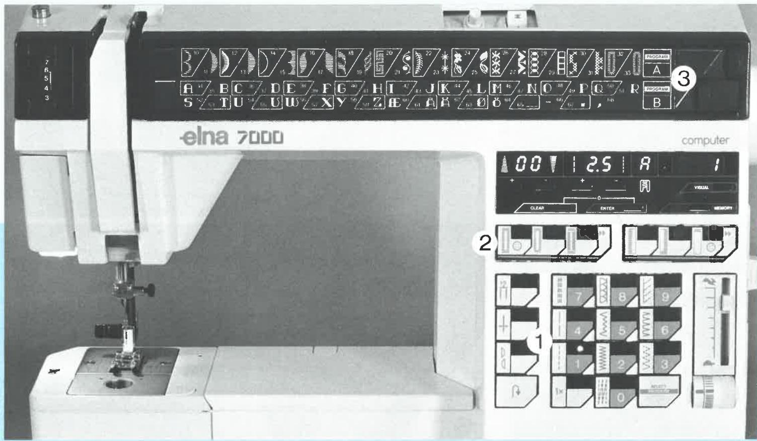 ELNA 7000 - Couture programmée Clavier ef affichage - 1