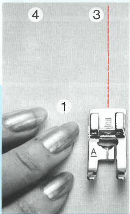 ELNA 7000 - Décentrer la couture droite - 5