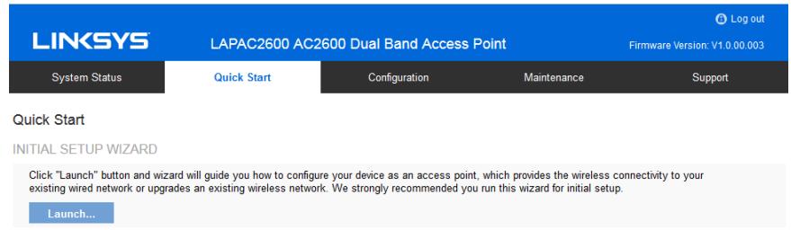 LINKSYS LAPAC2600 - Setup Wizard - 1