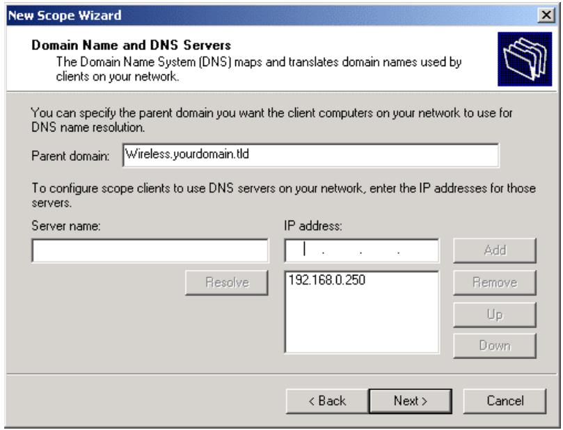 LINKSYS LAPAC2600 - DHCP server configuration - 3