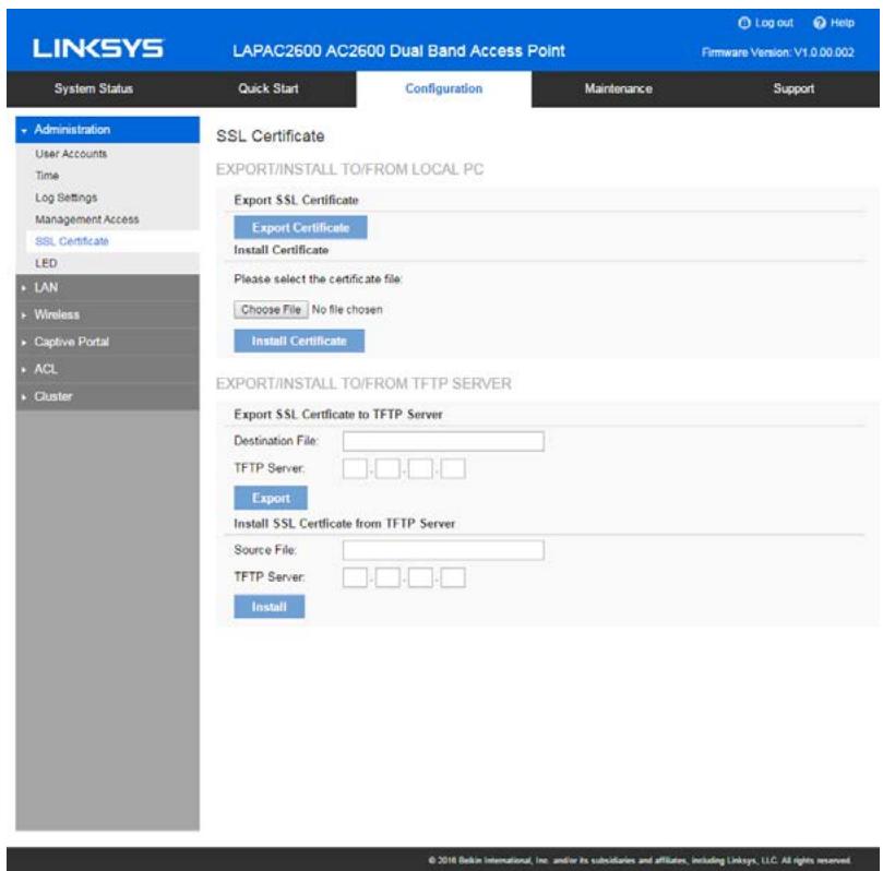 LINKSYS LAPAC2600 - SSL Certificate - 1