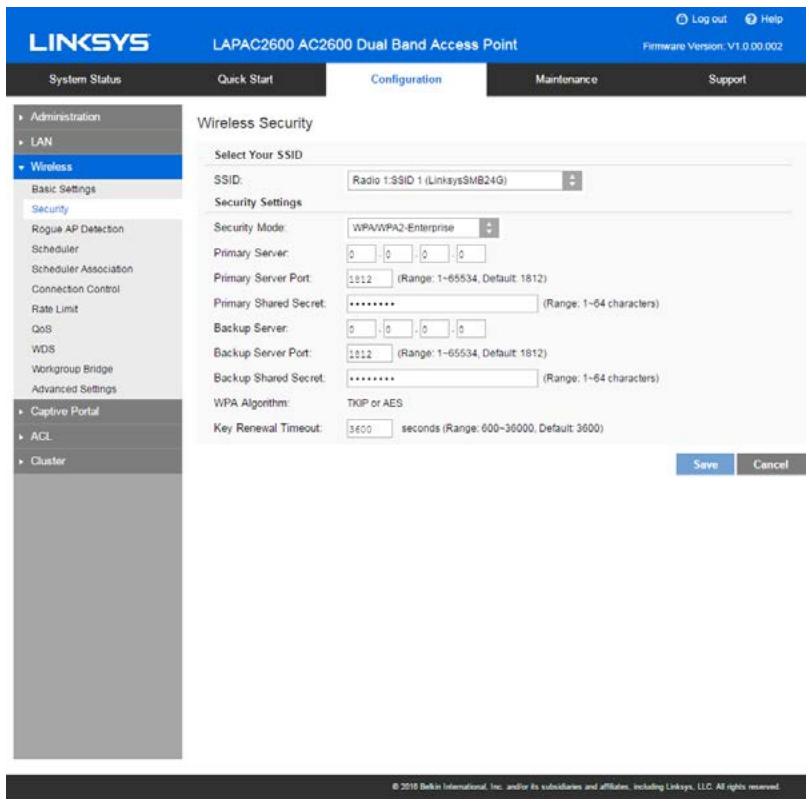 LINKSYS LAPAC2600 - WPA/WPA2-Enterprise - 1