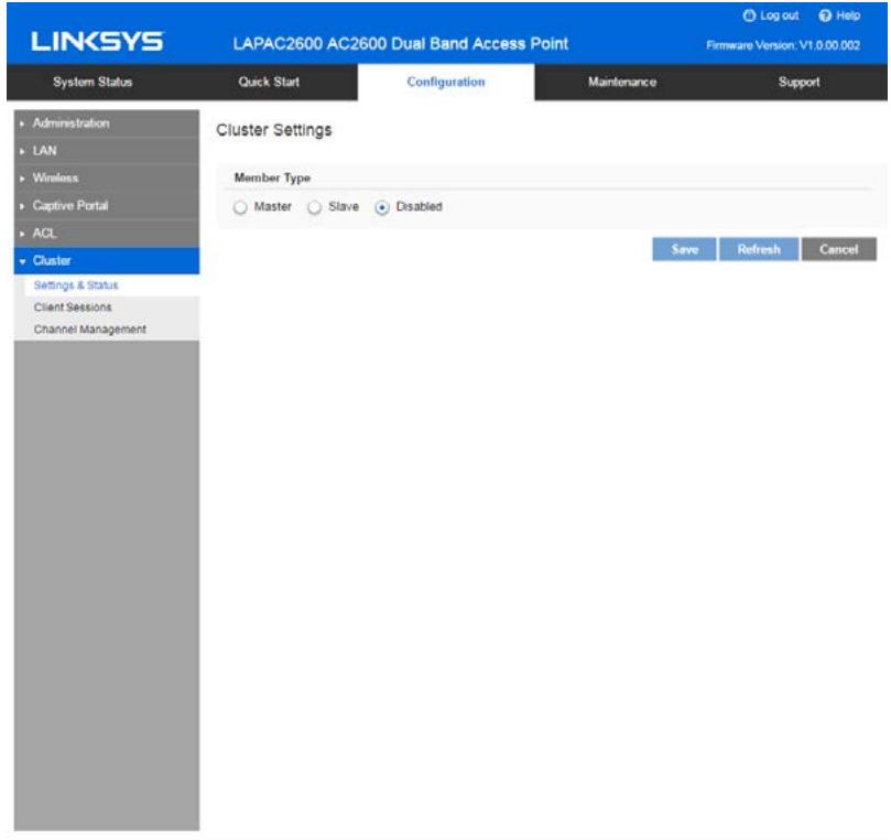 LINKSYS LAPAC2600 - Settings & Status - 1