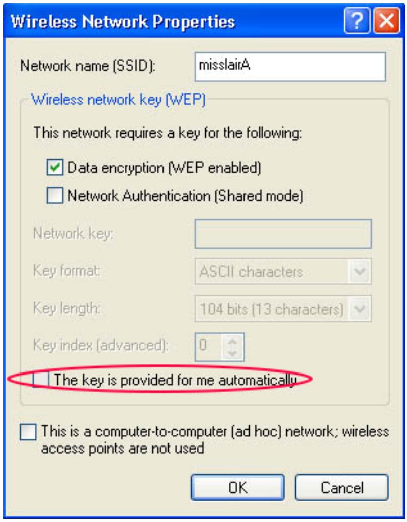 LINKSYS LAPAC2600 - Using 802.1x Mode (without WPA) - 1