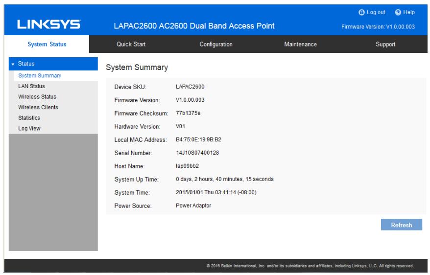 LINKSYS LAPAC2600 - System Summary - 1