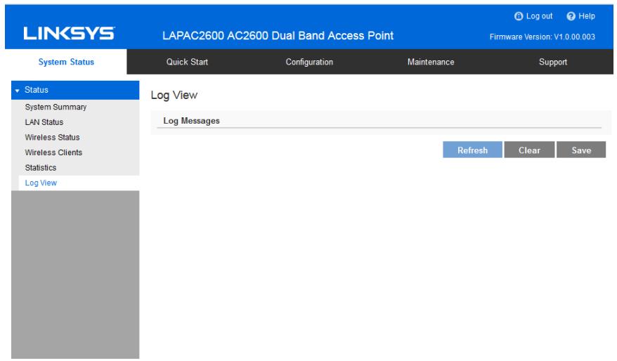 LINKSYS LAPAC2600 - Log View - 1