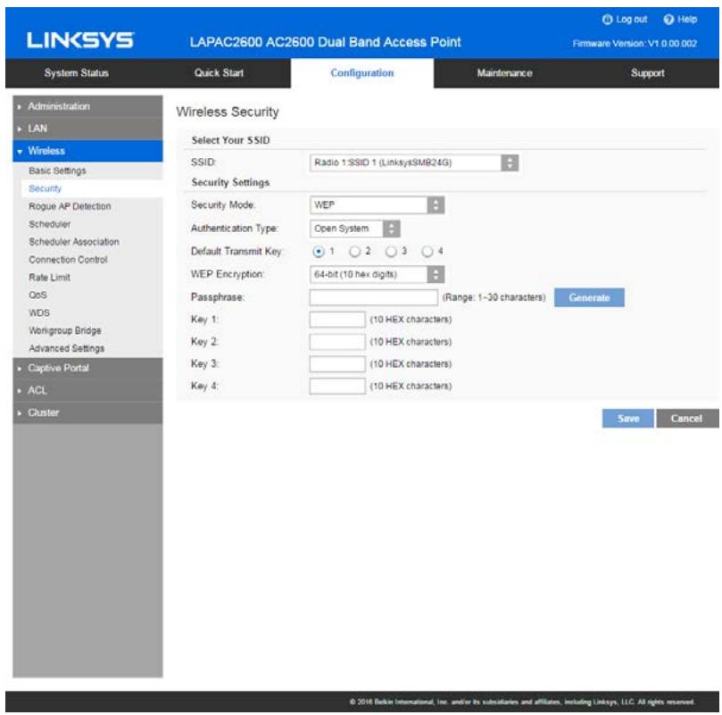 LINKSYS LAPAC2600 - WEP - 1