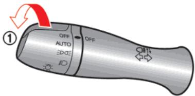 NISSAN GTR NISMO - Tournez la commande d'éclairage en position : - 1