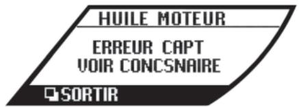 NISSAN GTR NISMO - Lorsque le niveau d'huile est bas - 1