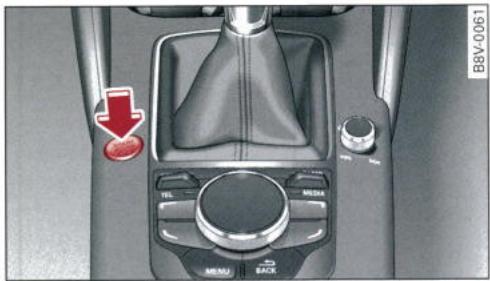 AUDI E TRON - Demarrage du moteur avec la touche START ENGINE STOP - 1