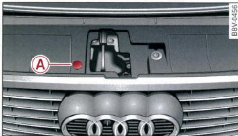 AUDI E TRON - Déverrouillage d'urgence du cache de l'unité de recharge - 1