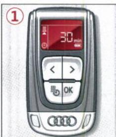AUDI E TRON - Réglage du chauffage stationnaire avec la radiocommande - 1