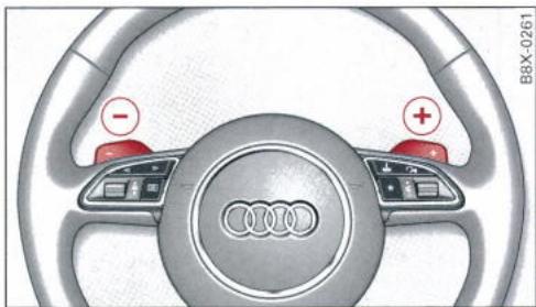 AUDI E TRON - Passage manuel des rapports (mode tiptronic) - 2