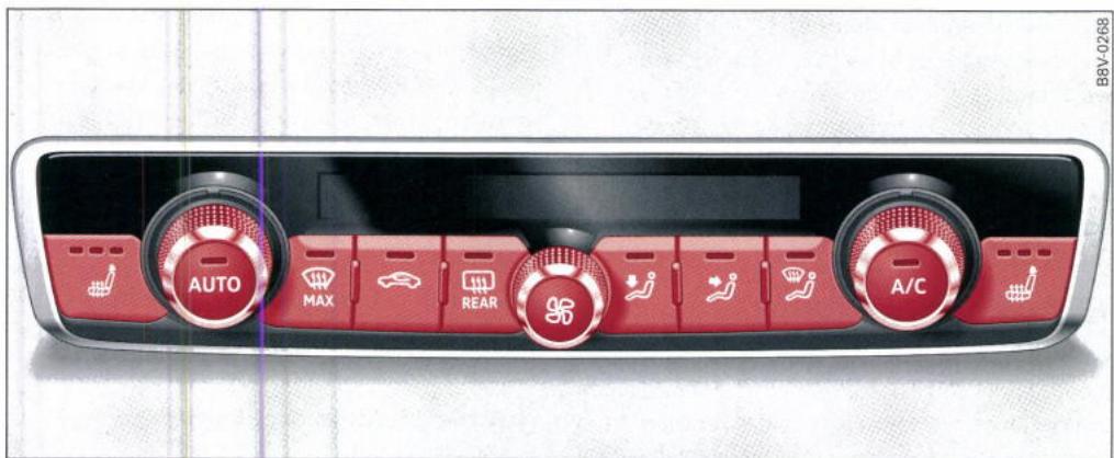 AUDI E TRON - Commandes du climatiseur automatique - 1