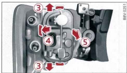 AUDI E TRON - Dépose du support d'ampoules - 2