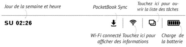 POCKETBOOK BASIC TOUCH 2 - BARRE D'etat - 1