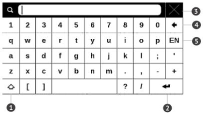 POCKETBOOK BASIC TOUCH 2 - Utilisation du clavier virtuel - 1