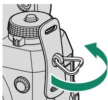 FUJIFILM X-H1 - Pass the clip through the eyelet. - 1