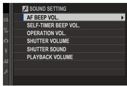FUJIFILM X-H1 - SOUND SETTING - 1