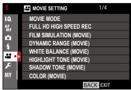 FUJIFILM X-H1 - CH SETTING - 1