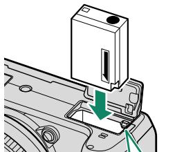 FUJIFILM X-H1 - Insert the battery. - 2