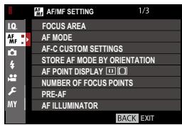 FUJIFILM X-H1 - EDIT/SAVE CUSTOM SETTING - 5