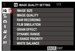 FUJIFILM X-H1 - IMAGE QUALITY SETTING - 1