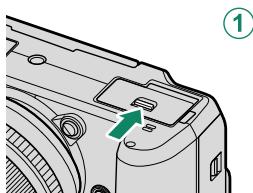 FUJIFILM X-H1 - Open the battery-chamber cover. - 2