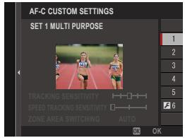 FUJIFILM X-H1 - AF-C CUSTOM SETTINGS - 1