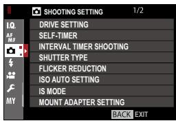 FUJIFILM X-H1 - SHOOTING SETTING - 1