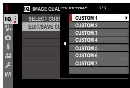 FUJIFILM X-H1 - EDIT/SAVE CUSTOM SETTING - 1