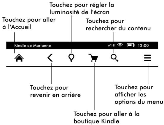 AMAZON KINDLE PAPERWHITE - Barres d'outils - 1