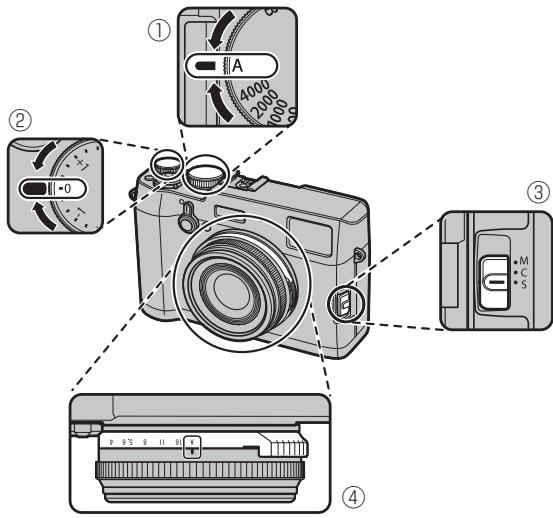 FUJIFILM X-T100 - Adjust settings for program AE. - 1