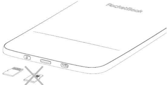 POCKETBOOK ULTRA E INK 6 - Insérer une CARTE MICRO SD - 1