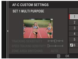 FUJIFILM GFX 100 - AF-C CUSTOM SETTINGS - 1