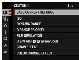 FUJIFILM GFX 100 - EDIT/SAVE CUSTOM SETTING - 2