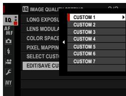 FUJIFILM GFX 100 - EDIT/SAVE CUSTOM SETTING - 1