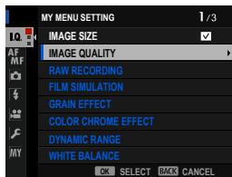 FUJIFILM GFX 100 - MY MENU SETTING - 3