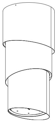 FABER PAREO PLUS - FIXATION (corps de hotte intermédiaire + corps de hotte de plafond) - 2
