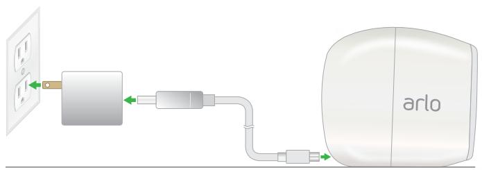 ARLO PRO 2 VMS4330P - To plug in the Arlo Pro 2 camera: - 1